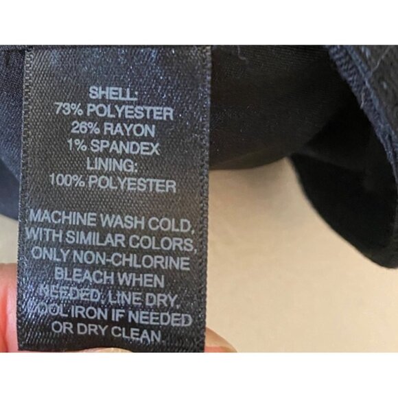 White House Black Market Black WHBM Polka Dot Pencil Skirt Size 4 - Picture 4 of 9